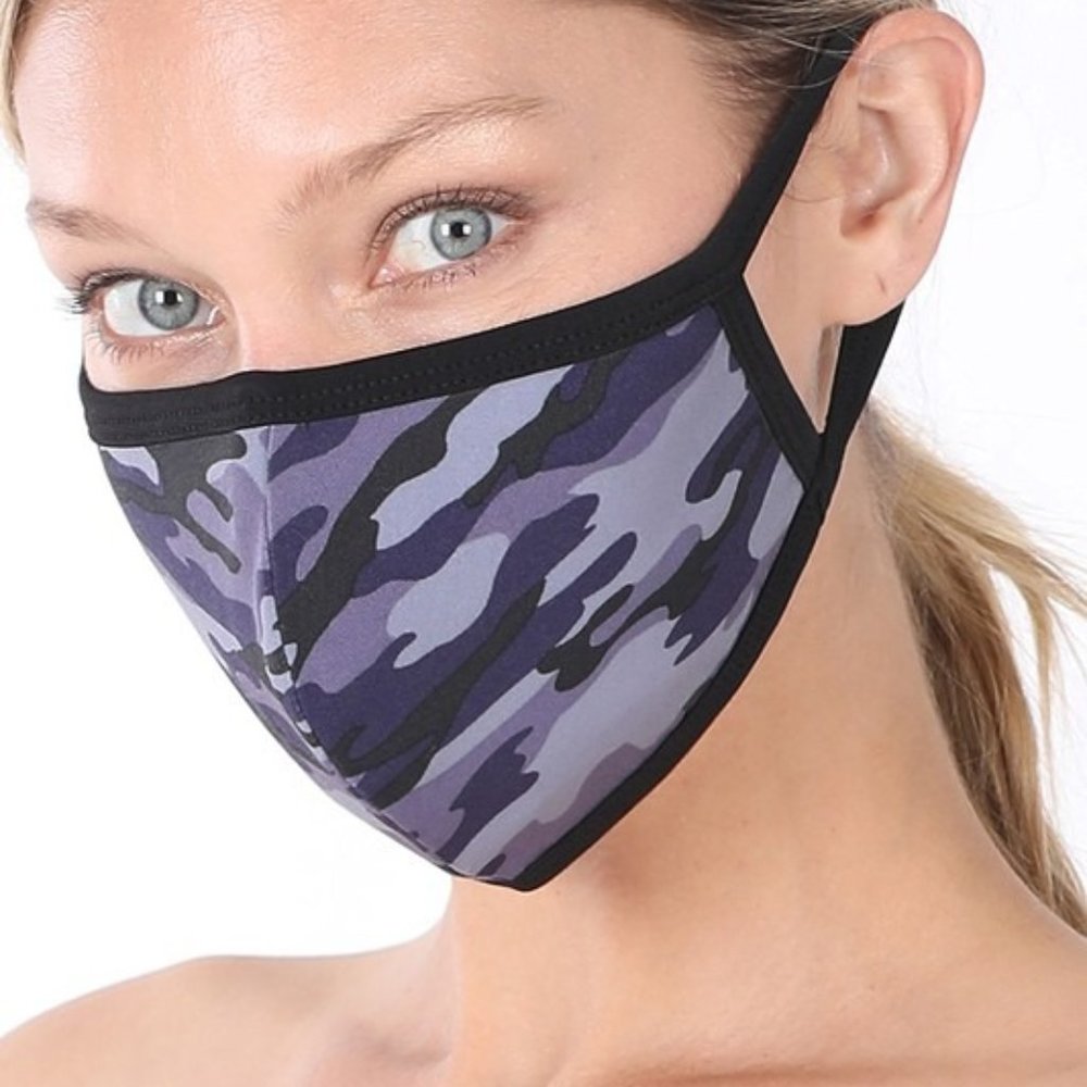 NAVY CAMO Adult Size Face Masks